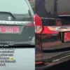 mobil dinas Kota Tasikmalaya plat nomor terbalik viral