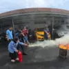 simulasi kebakaran dapur di Kota Tasikmalaya