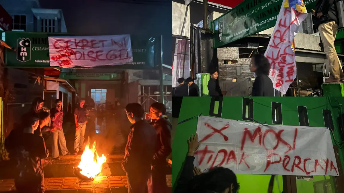 sekretariat Himpunan Mahasiswa Islam Cabang Tasikmalaya disegel akibat hasil pleno belum diumumkan