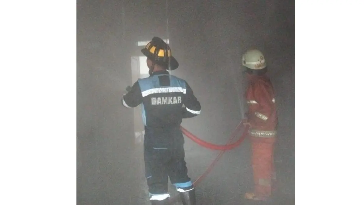 kebakaran toko pakaian di Banjar