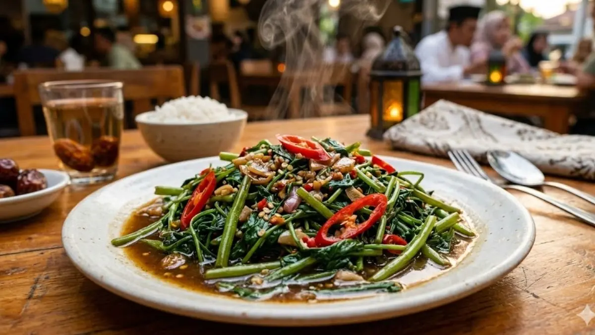 Ide Menu Buka Puasa Anti Ribet, Resep Cah Kangkung Sederhana yang Bikin Ngabisin Nasi Cah Kangkung