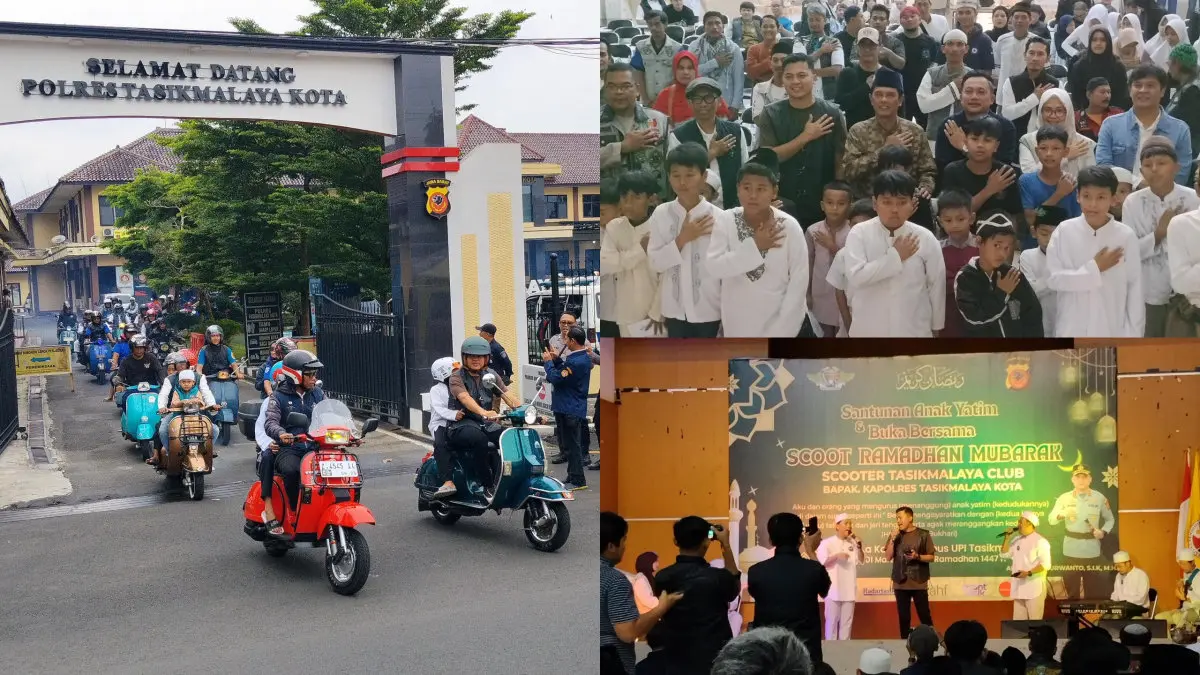 kegiatan Scooter Tasikmalaya Club di Kota Tasikmalaya saat Ramadan