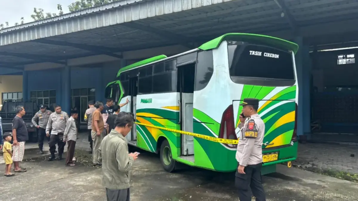 sopir bus meninggal di Terminal Indihiang Kota Tasikmalaya
