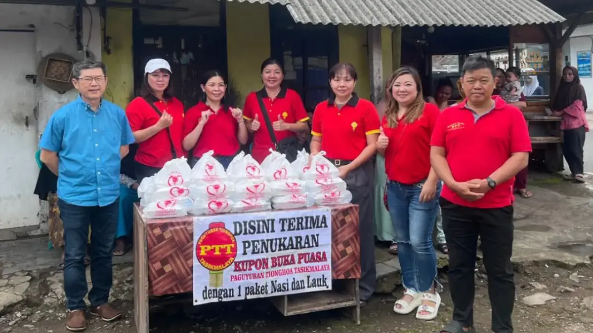 Tebar Ribuan Nasi Kotak di Kota Tasikmalaya, Paguyuban Tionghoa Jaga Tradisi Berbagi Sambil Menghidupkan UMKM ribuan nasi kotak Ramadan di Kota Tasikmalaya