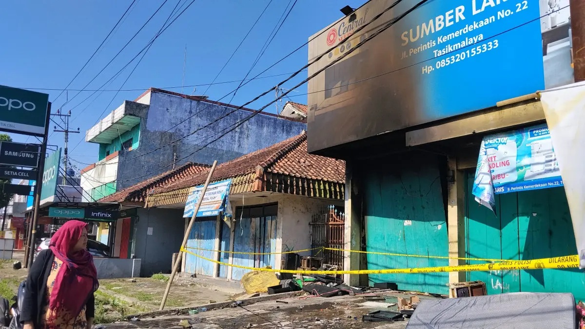 kebakaran toko kasur di Kota Tasikmalaya Padayungan