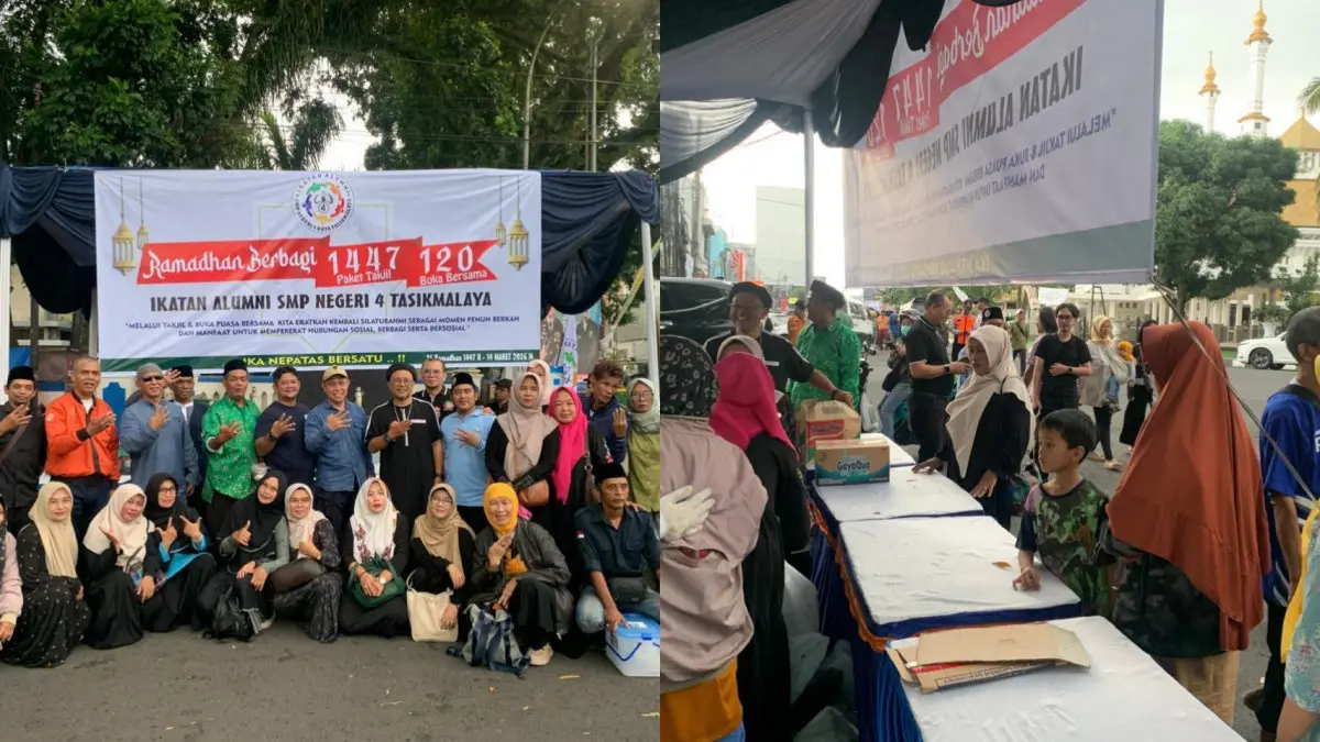 Alumni SMPN 4 Kota Tasikmalaya bagi 1.447 takjil Ramadan