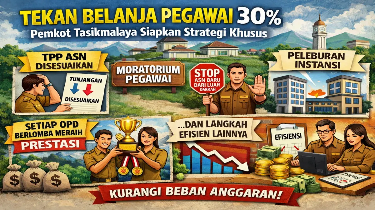 Tekan Belanja Pegawai 30 Persen, Pemkot Tasikmalaya Siapkan Strategi Khusus: TPP ASN Akan Dikurangi? strategi efisiensi APBD Kota Tasikmalaya 2027