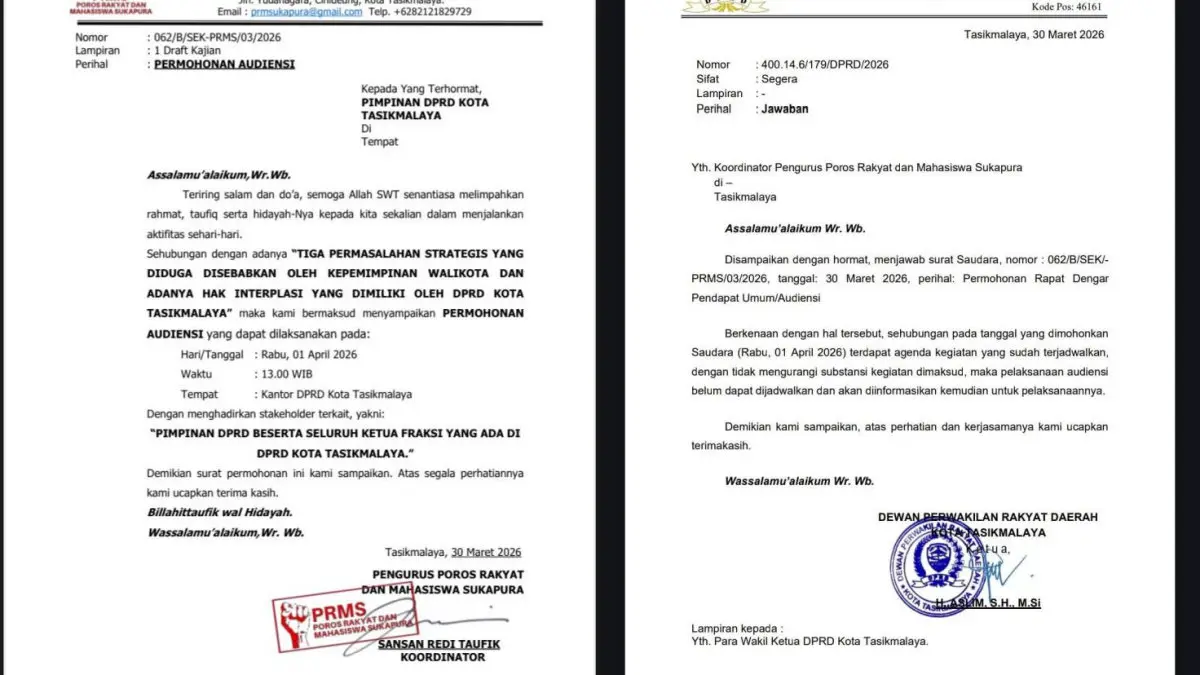 Audiensi Ditunda, DPRD Kota Tasikmalaya Disorot Abaikan Aspirasi Publik penundaan audiensi DPRD Kota Tasikmalaya 2026
