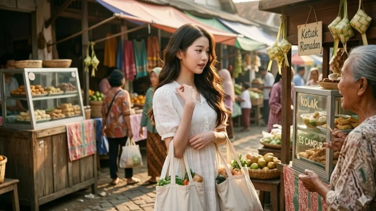 Rahasia Prompt Gemini AI Bikin Foto Ngabuburit di Pasar Tradisional Jadi Estetik dan Vintage Prompt Gemini AI