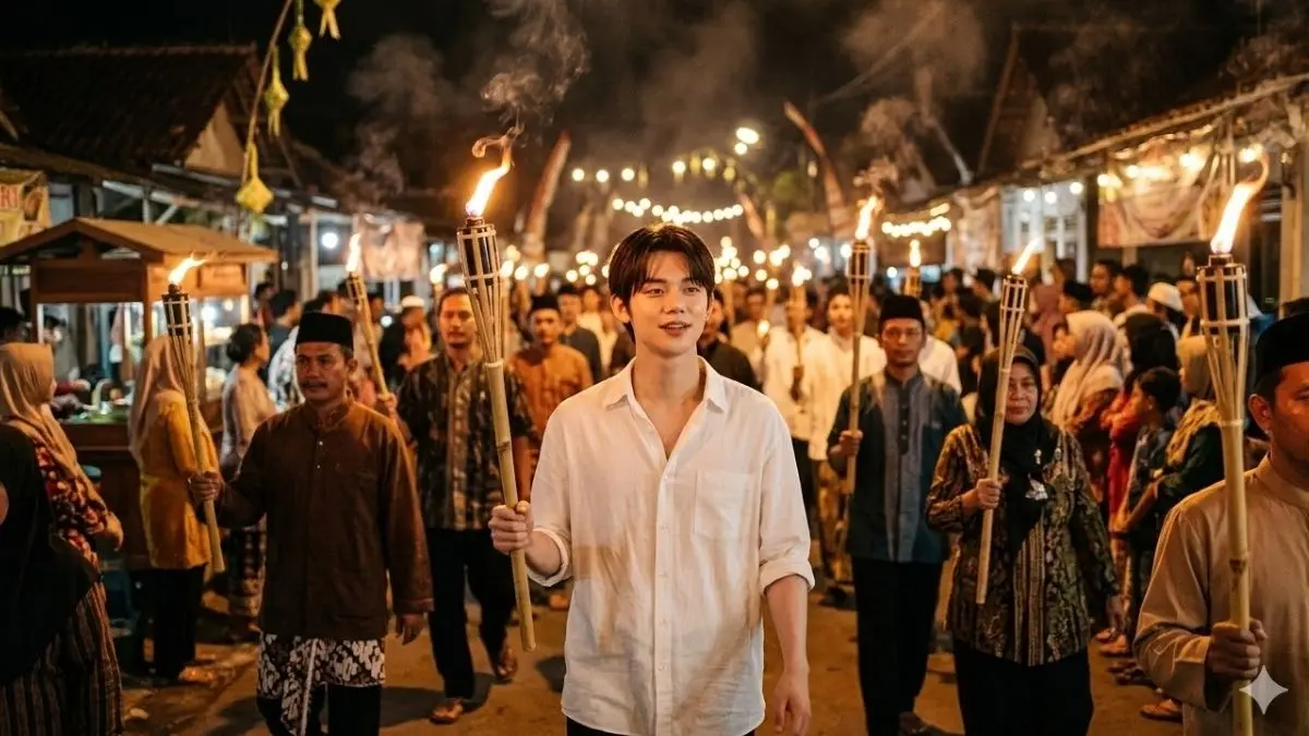 Cara Bikin Foto Pawai Obor Ramadan Terlihat Sinematik dengan Prompt Gemini AI Prompt Gemini AI