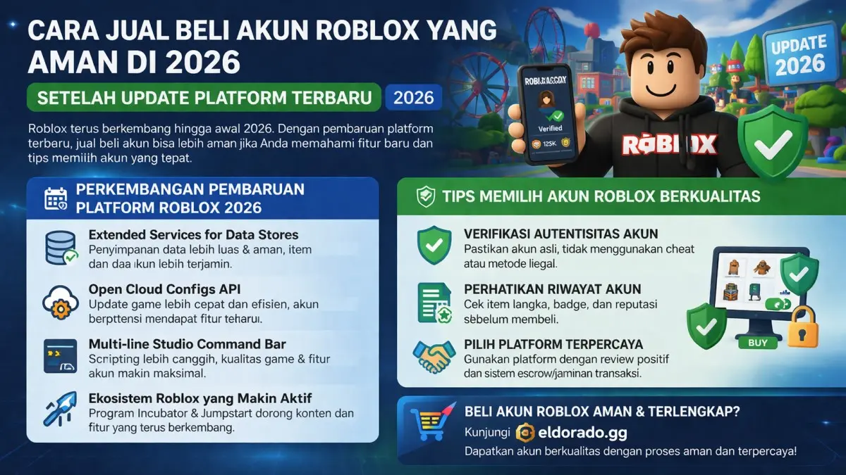 Cara Jual Beli Akun Roblox yang Aman di 2026 Setelah Update Platform Terbaru jual beli akun Roblox