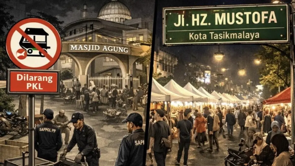 PKL Jalan HZ Mustofa, Masjid Agung, Pemkot Tasikmalaya