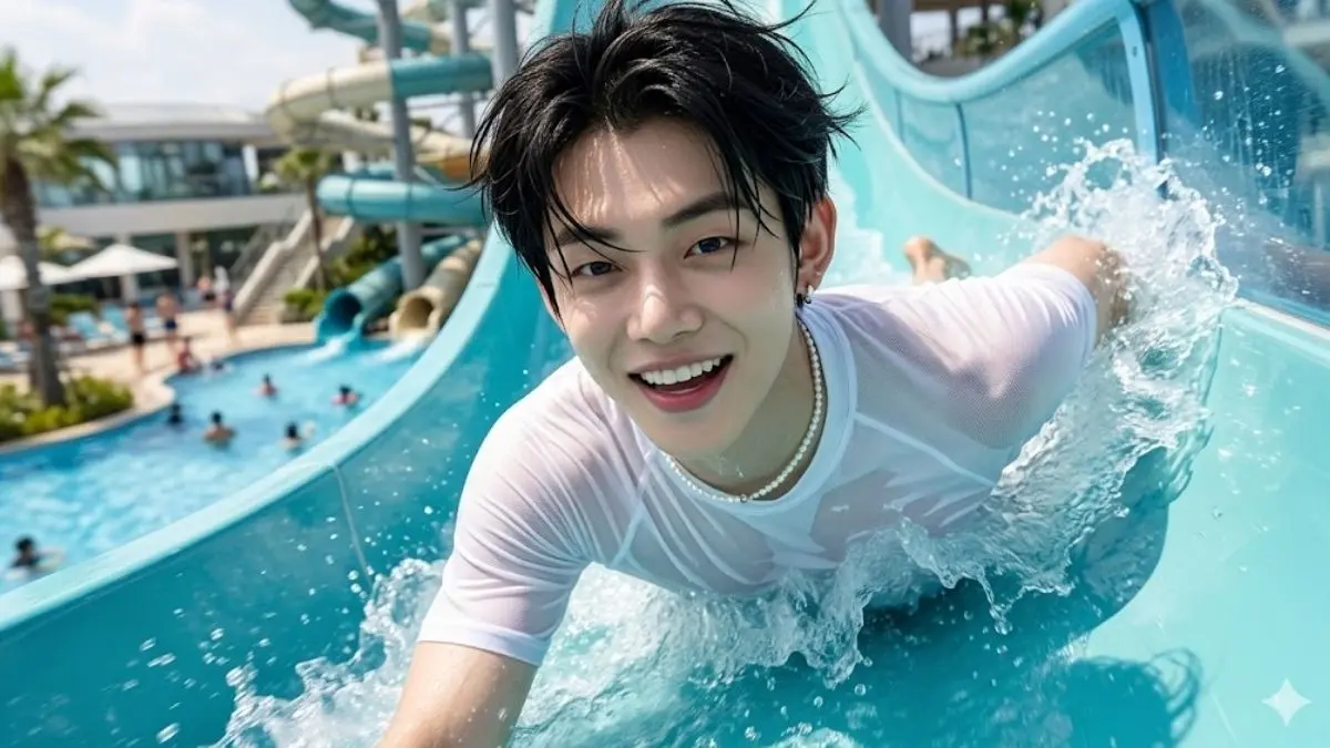 Prompt Gemini AI Untuk Bikin Foto Seolah Main di Wahana Air Prompt Gemini AI