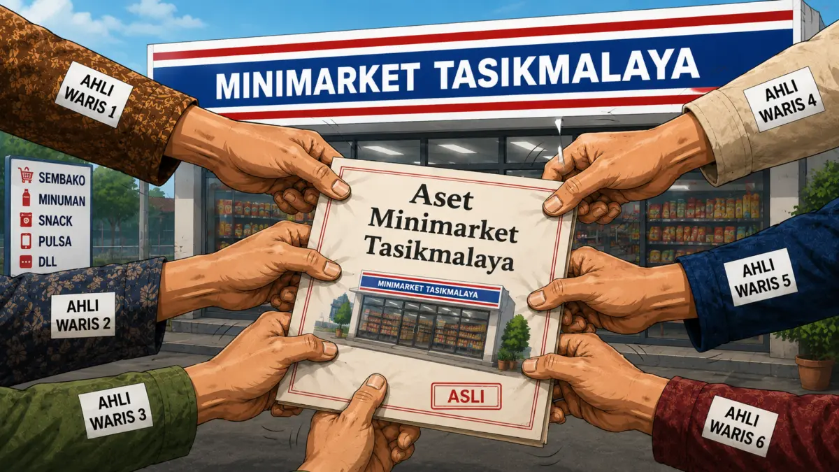 Perebutan warisan aset minimarket di kota tasikmalaya