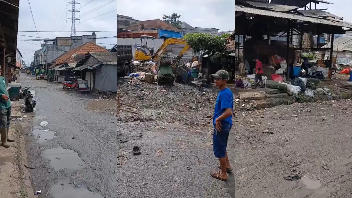 gunungan sampah Depo Pasar Cikurubuk