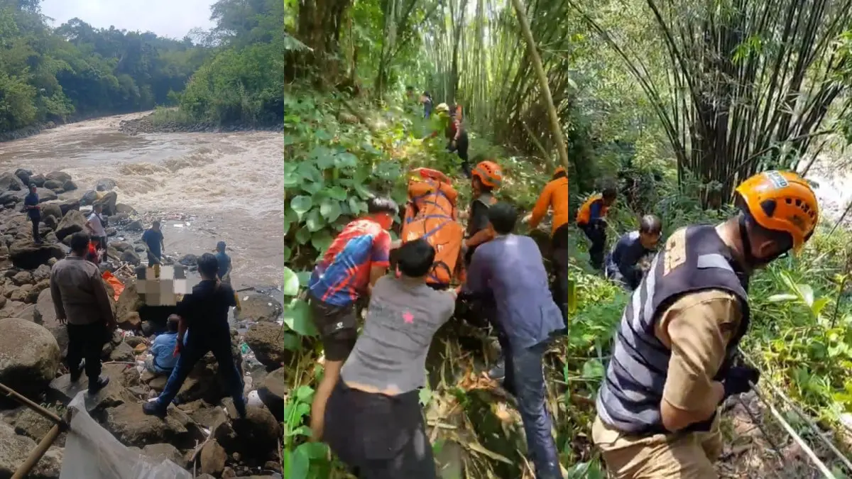 penemuan jenazah membengkak di Sungai Citanduy Kota Tasikmalaya