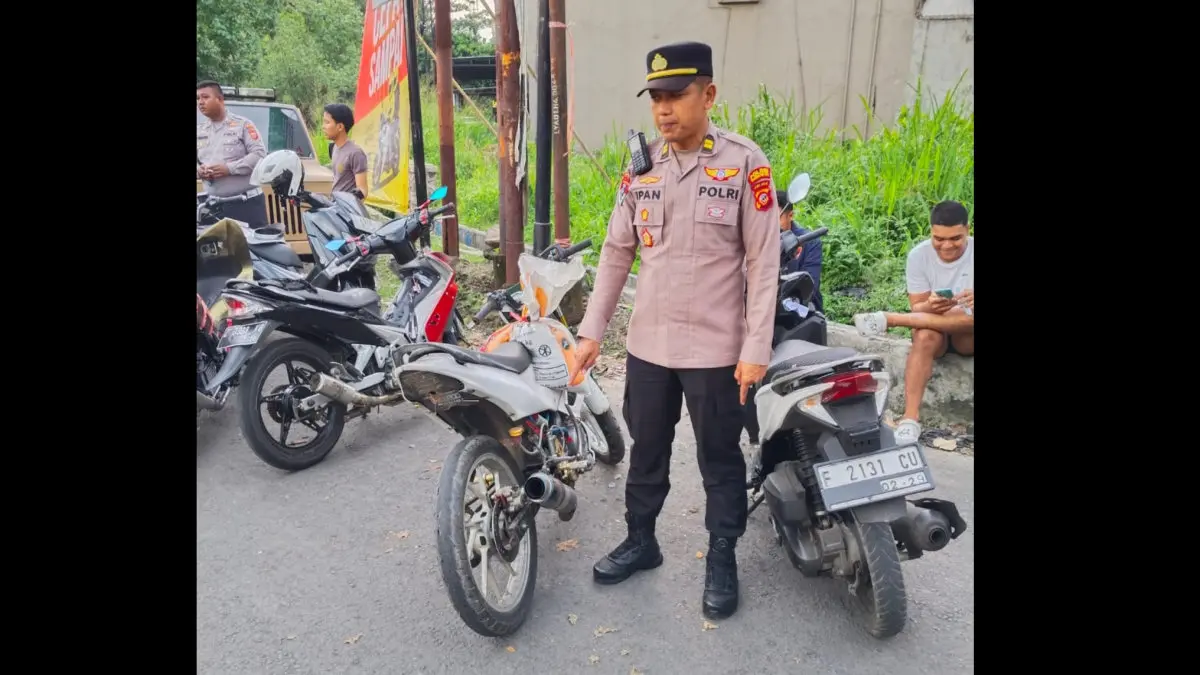 razia knalpot brong di Kota Tasikmalaya
