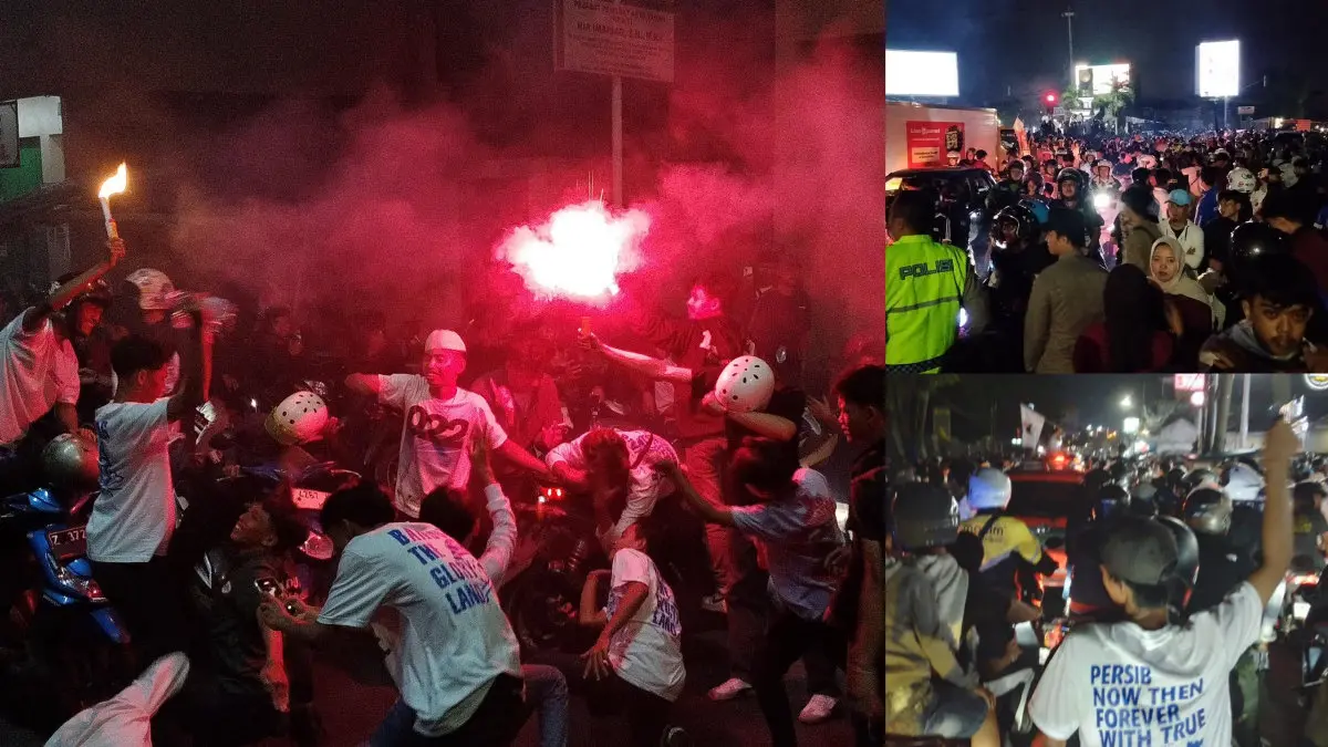 Persib Juara, Pusat Perkotaan Tasikmalaya Jadi Lautan Bobotoh Bobotoh Kota Tasikmalaya rayakan Persib juara