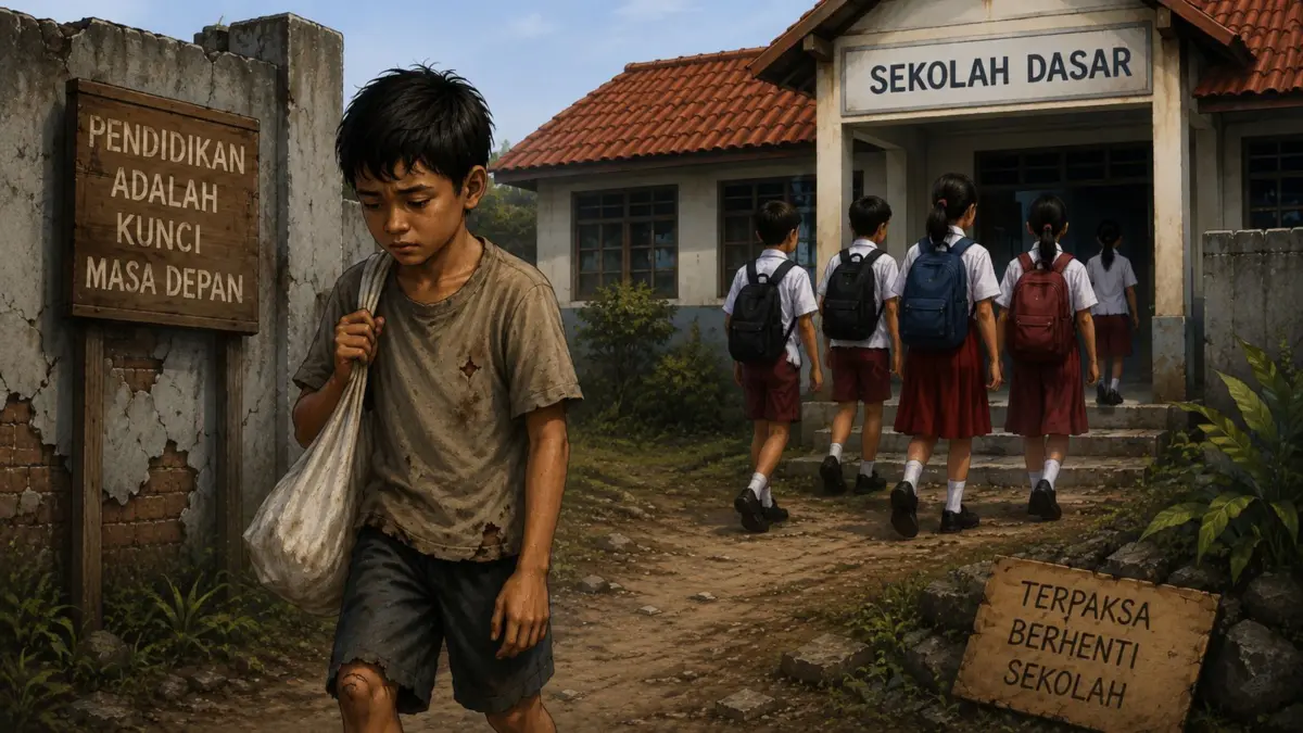 Anak putus sekolah di pangandaran
