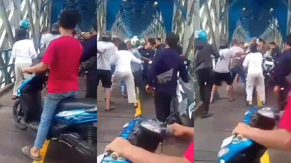 pria diduga hendak loncat di Jembatan Cirahong