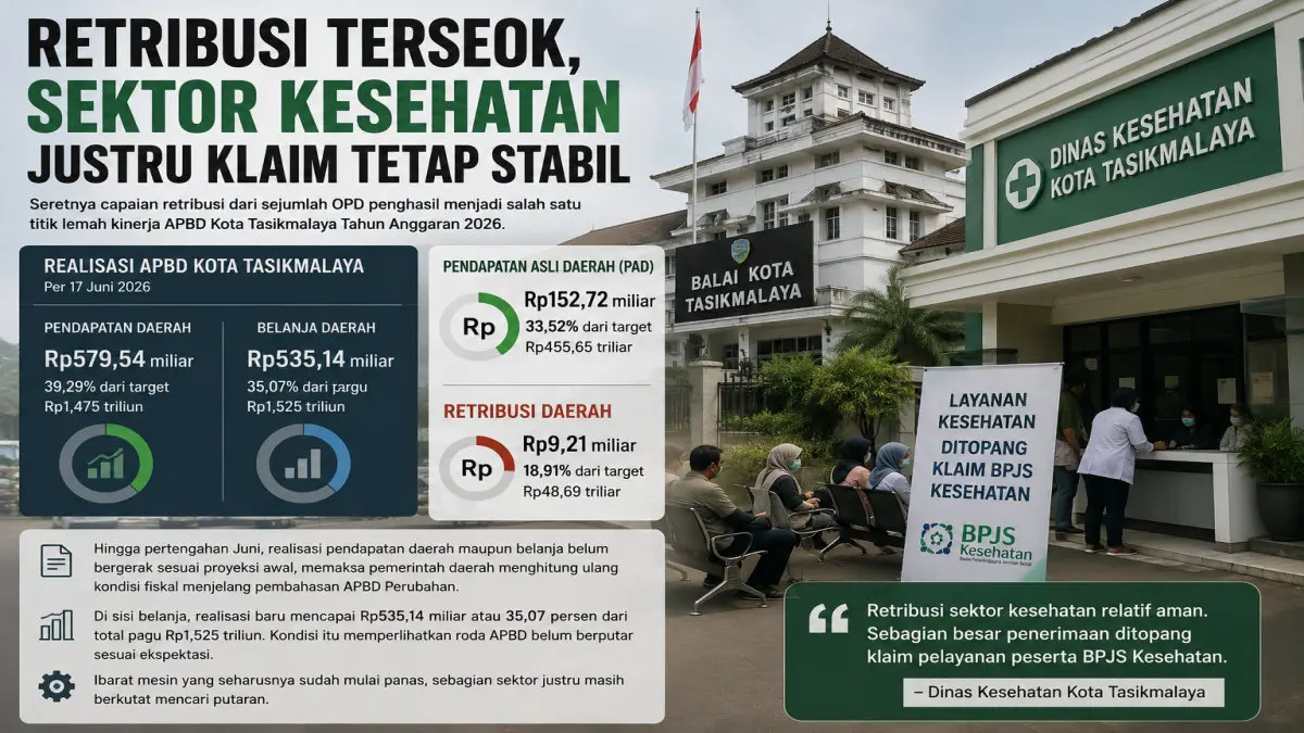 Retribusi Kota Tasikmalaya Terseok, Sektor Kesehatan Justru Klaim Tetap Stabil realisasi APBD Kota Tasikmalaya