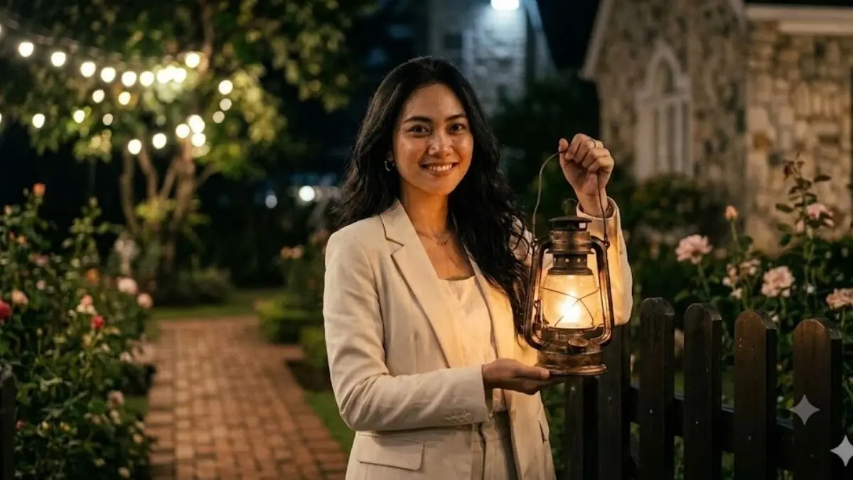 Inspirasi Prompt Gemini AI Untuk BIkin Foto Diterangi Lentera yang Dramatis Prompt Gemini AI