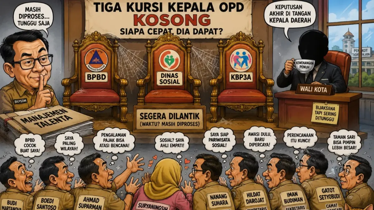 Tebak-tebakan, Calon Pemilik Tiga Kursi Dinas di Pemerintah Kota Tasikmalaya! Jabatan kosong
