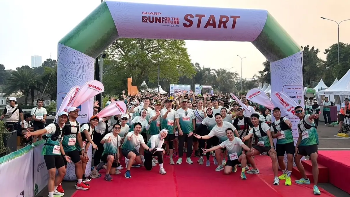 Sharp Indonesia Gelar Fun Run 6K, 600 Peserta Lari Bareng untuk 600 Pohon di Bogor Fun Run