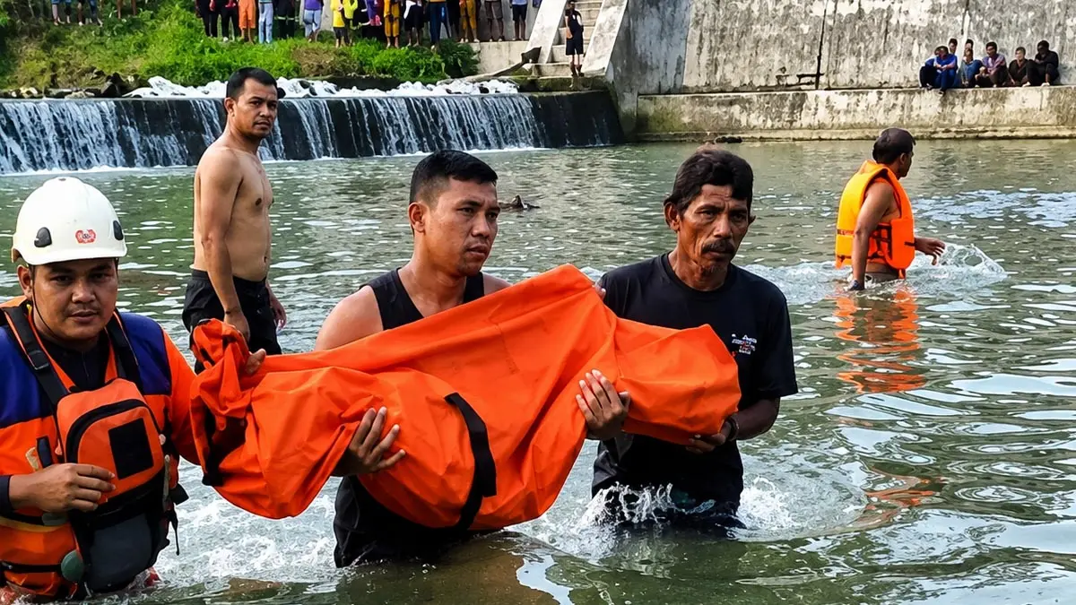 anak tenggelam di Bendungan Tangkolo