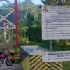 Jembatan gantung ditutup
