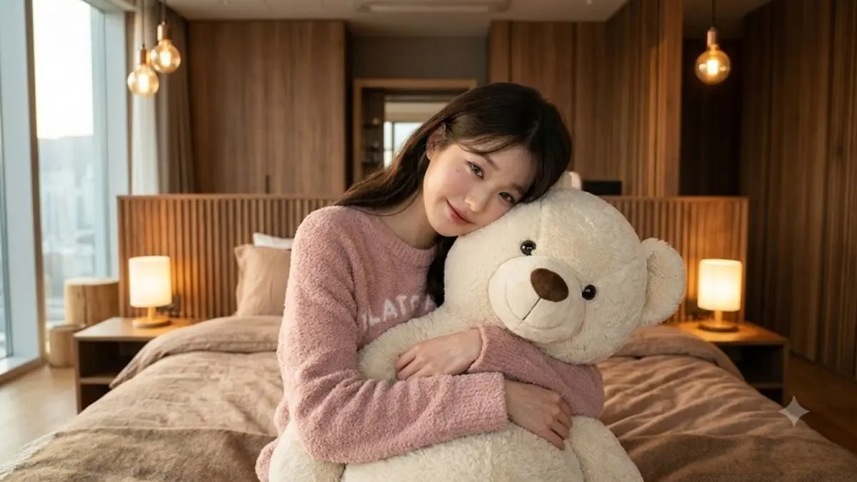 Contoh Prompt Gemini AI Untuk Bikin Foto Sedang Peluk Boneka Besar Makin Realistis dan Memikat Prompt Gemini AI