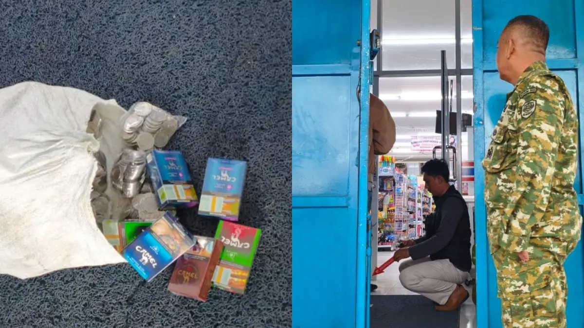 Maling Panik Dipergoki Satpam, Puluhan Bungkus Rokok di Minimarket Tasikmalaya Gagal Digondol Aksi pencurian di minimarket