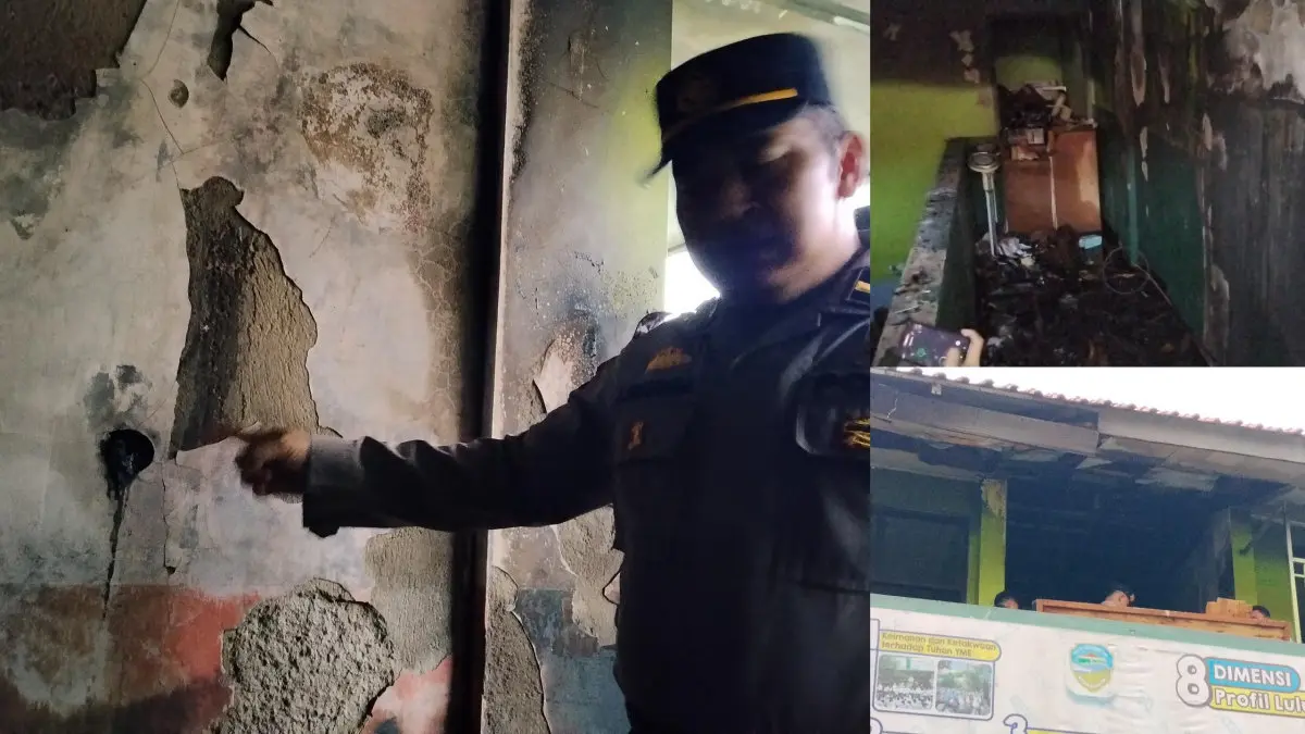 Kebakaran SDN Citapen Tasikmalaya! Diduga Korsleting Listrik, Gudang Ludes dan Dua Kelas Dialihkan Daring kebakaran SDN Citapen