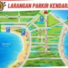 dilarang parkir, wisata pantai pangandaran