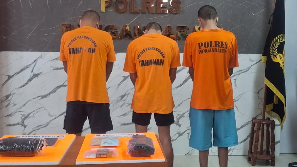 Warga Tasikmalaya dan Ciamis Jadi Pengedar Narkoba di Pangandaran, 3 Ditangkap Polisi dan Sisanya Buron kasus narkoba polres pangandaran