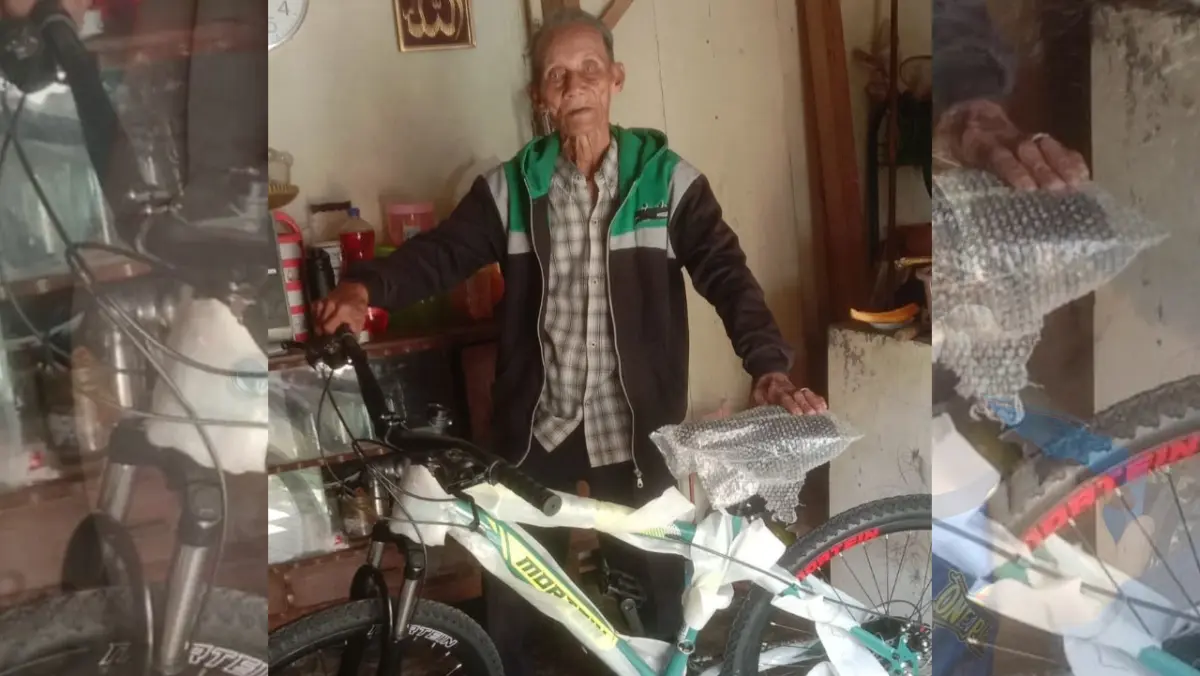Tangis Sedih Aih Berubah Haru, Lansia Korban Pencurian Sepeda di Tasikmalaya Sekarang Dapat “Teman Baru” Kasus pencurian sepeda, Bantuan Sepeda Baru
