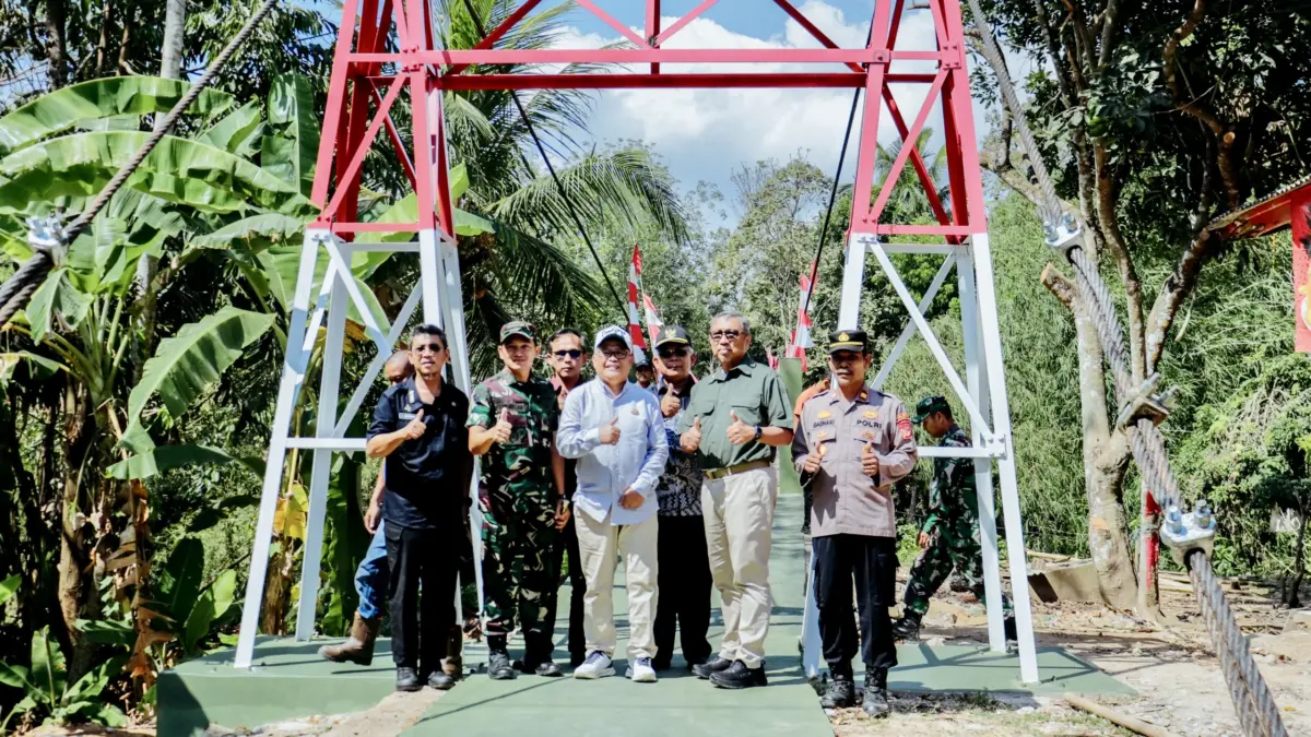 Jembatan Perintis Garuda Resmi Dibuka, Akses Warga Pamarican-Purwadadi Ciamis Makin Mudah Peresmian jembatan