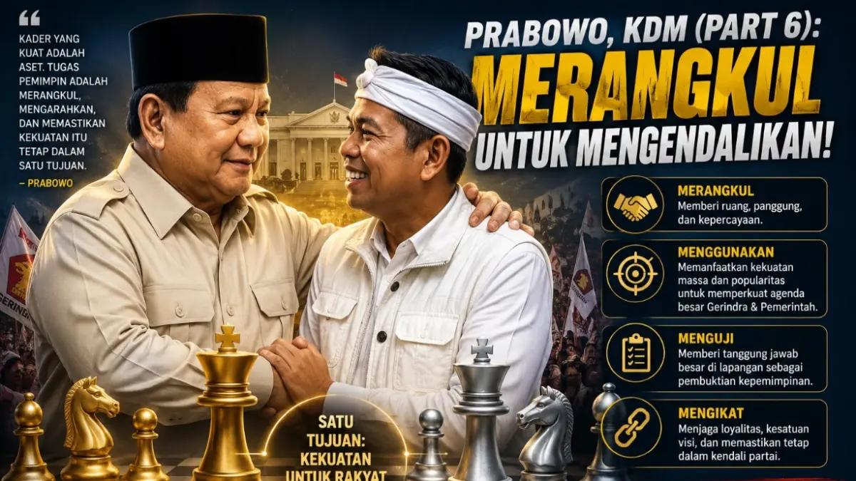 Prabowo, KDM (part 6): Merangkul untuk Mengendalikan! Prabowo kdm
