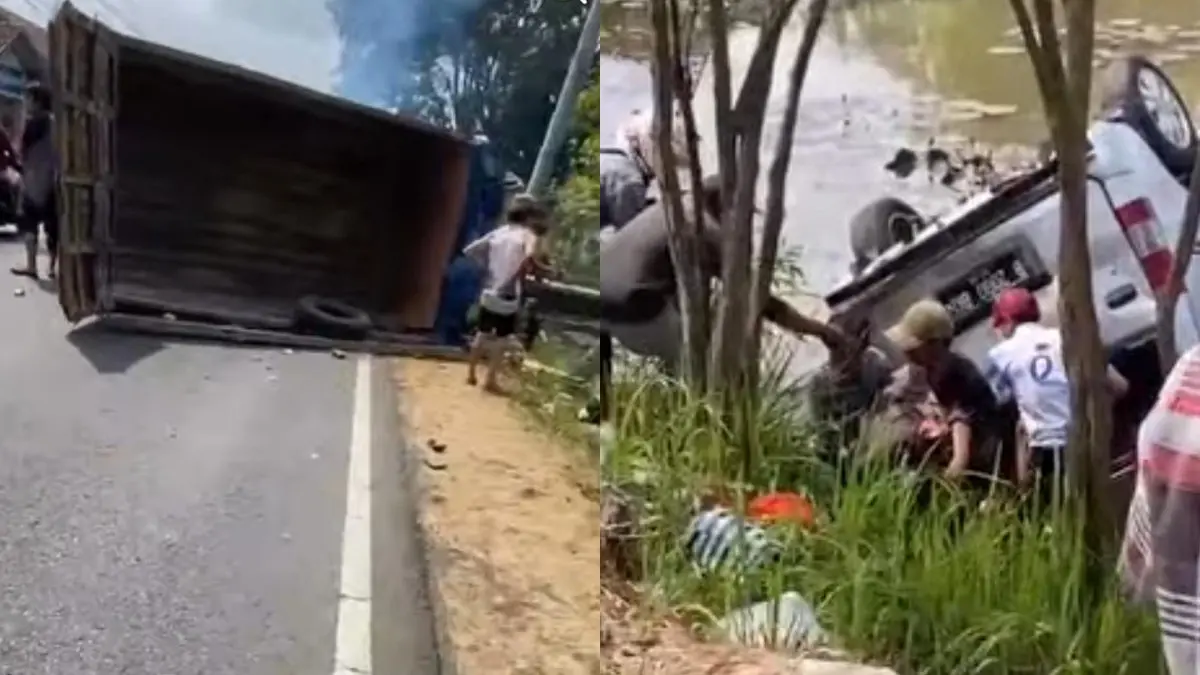 Kecelakaan Maut di Jamanis Tasikmalaya! Dua Orang Meninggal Dunia, Enam Lainnya Masuk Rumah Sakit kecelakaan maut di Jalan Raya Jamanis