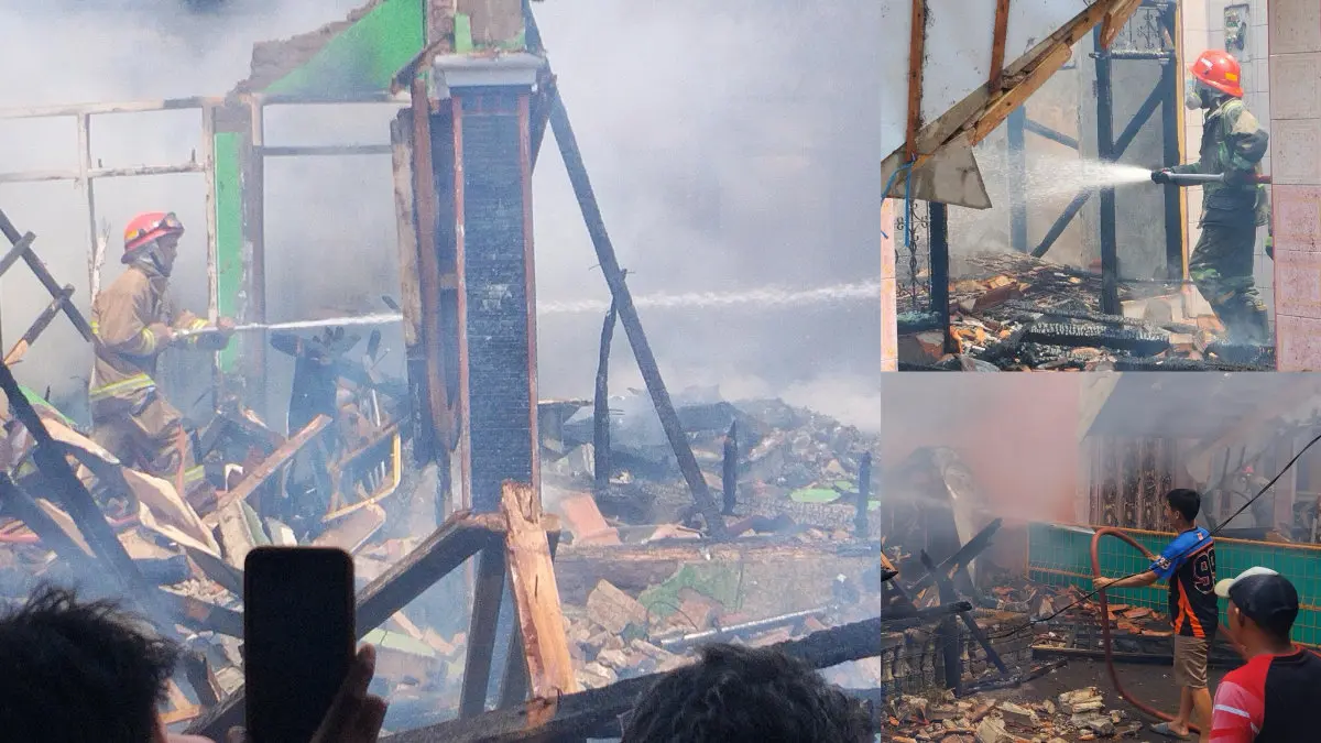 kebakaran dua rumah di Gobras