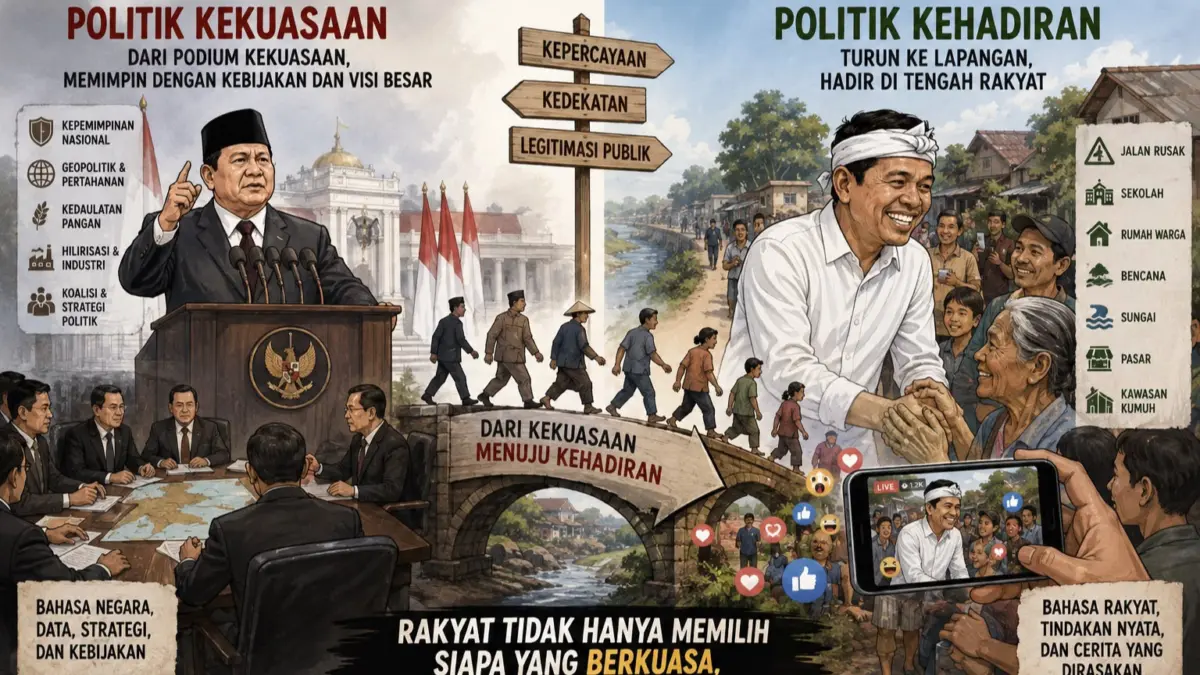 Prabowo, KDM (Part 2): Dari Politik Kekuasaan Menuju Politik Kehadiran Prabowo dan kdm