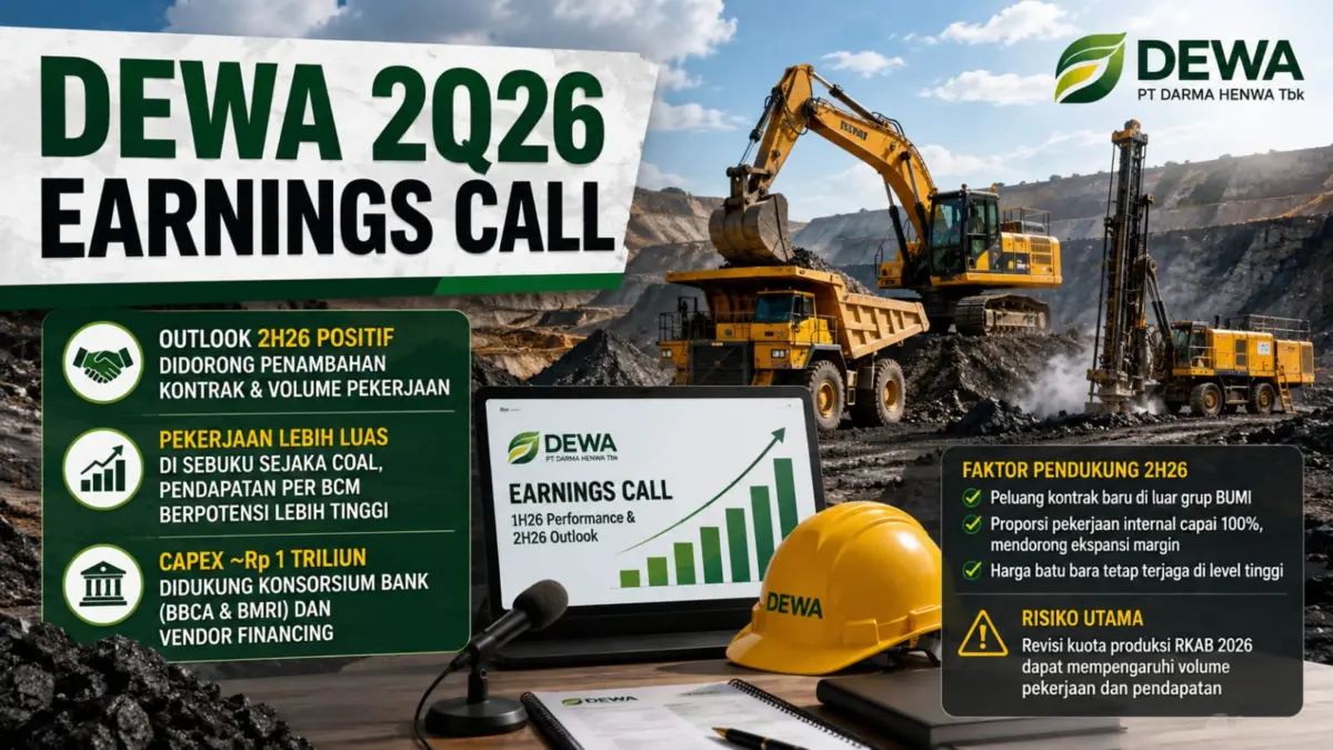DEWA Siap Tancap Gas! Kontrak Sebuku Sejaka Coal Buka Peluang Kinerja Makin Cerah DEWA
