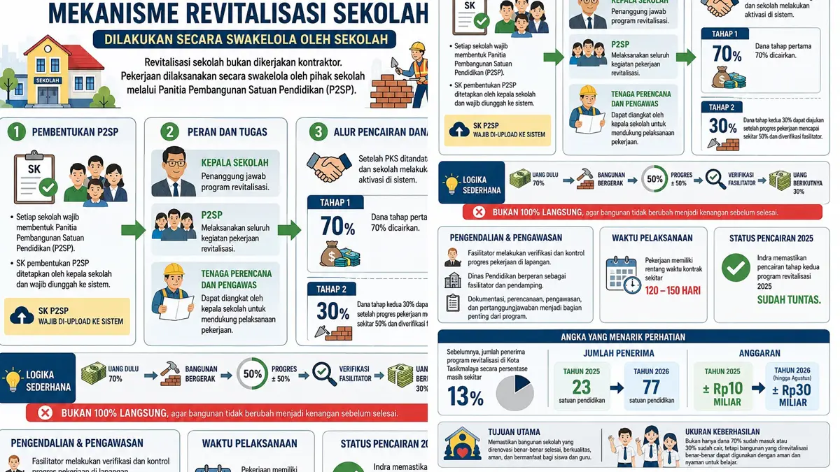 Revitalisasi Sekolah Tak Dikerjakan Kontraktor, Tapi Swakelola Sekolah! revitalisasi sekolah Tasikmalaya