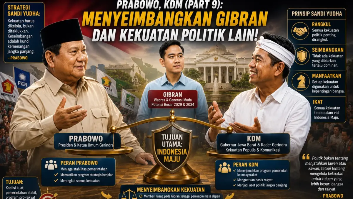 Prabowo, KDM (part9): Menyeimbangkan Gibran dan Kekuatan Politik Lain! Kdm prabowo