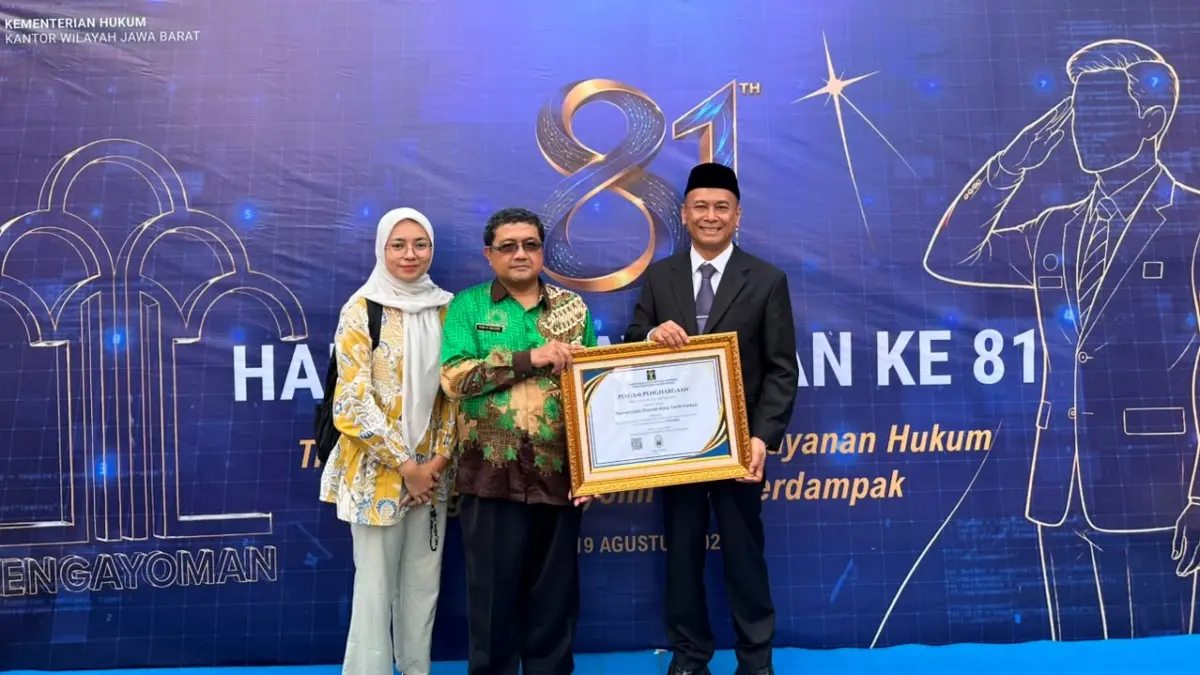 Pemkot Tasikmalaya Raih Predikat Istimewa dalam Penilaian Indeks Reformasi Hukum penghargaan istimewa Indeks Reformasi Hukum