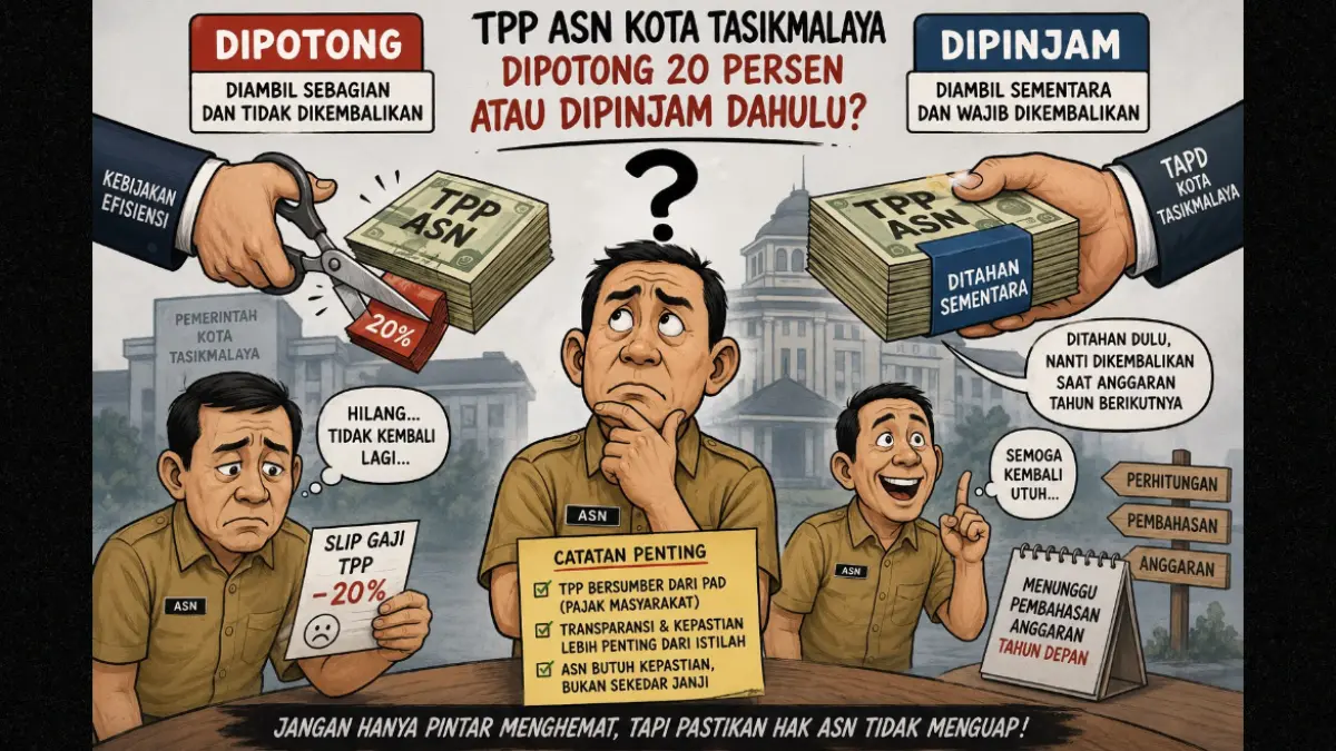 Di Balik TPP 20 Persen: Potongan, Pinjaman, atau Siasat Anggaran! Potongan TpP asn kota tasikmalaya