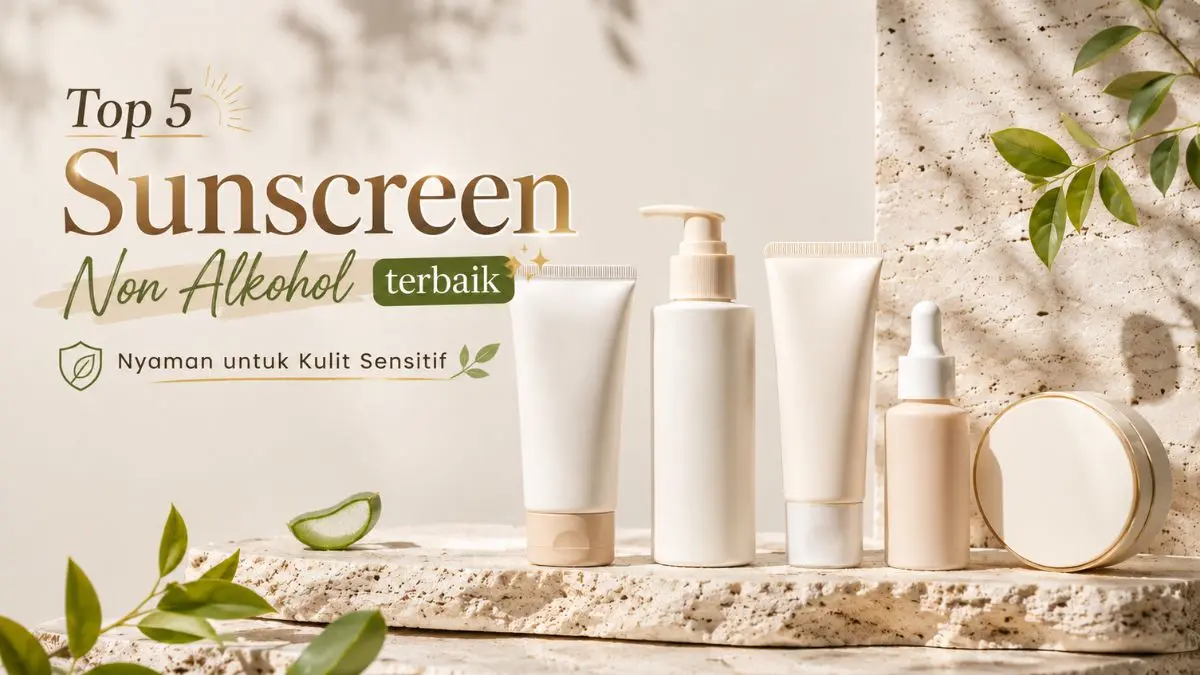 5 Rekomendasi Sunscreen Non Alkohol Cocok untuk Kulit Sensitif dan Mudah Iritasi Sunscreen Non Alkohol