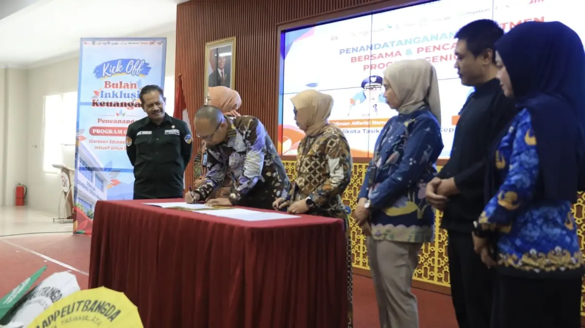 Canangkan GENIUS Bersama OJK Tasikmalaya, Viman Soroti Ancaman Judi Online dan Pinjol Ilegal Bagi Pelajar Program Genisu Pemkot OJK Tasikmalaya
