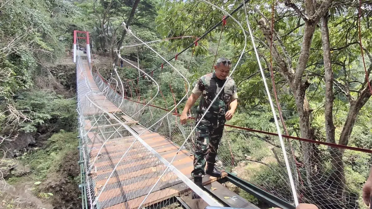 Ksad jenderal maruli simanjuntak, jembatan pongpet pangandaran