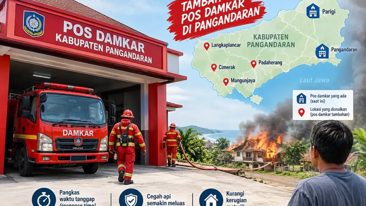 pemadam kebakaran Pangandaran